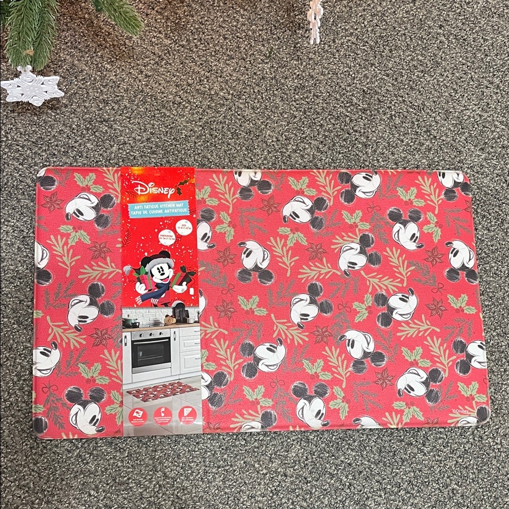 Disney Red and White Mickey Mouse Kitchen Mat